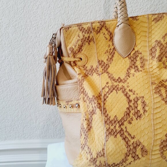 Chi Snake Leather Tote Purse - Picture 5 of 15